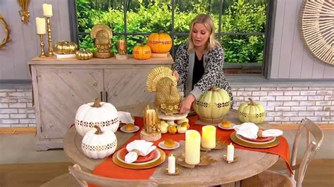 Martha Stewart 12 Resin Gilded Turkey Figure On Qvc Youtube