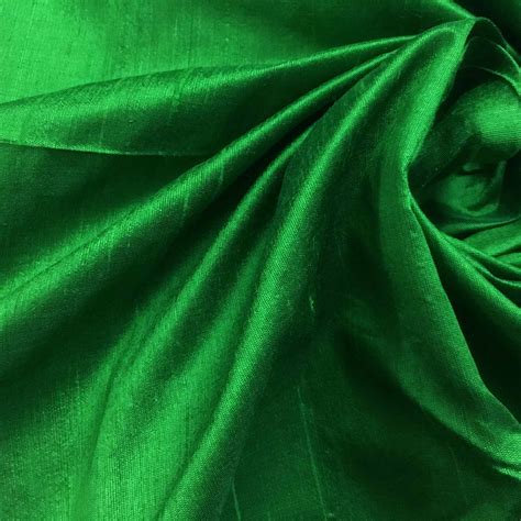 Emerald Green Raw Silk Fabric Buy Online From Desicrafts