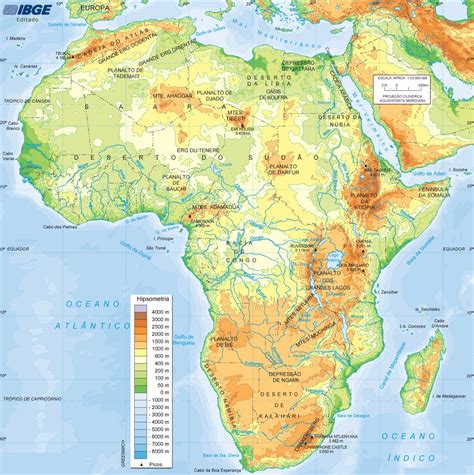 Mapas Físicos Da África