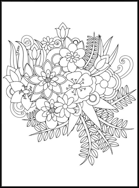 Desenhos De Flores Para Colorir 19508994 Vetor No Vecteezy