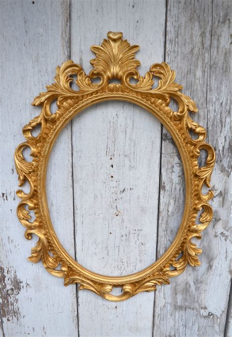 Oval Picture Frame Large Ornate Baroque Fancy Gold Portrait