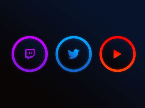 Social Media Icons For Twitch Channel By Platon Podkopov On Dribbble