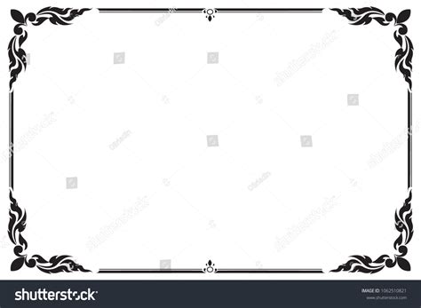 decorative frame border design greeting card stock vector royalty