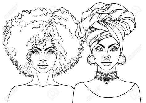 Natural Hair Coloring Urban African American Coloring Pages COLORIST