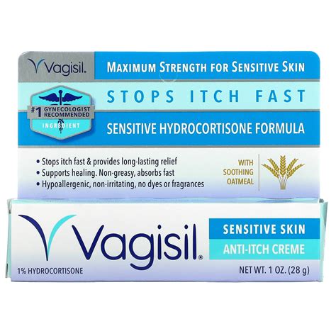 Vagisil Anti Itch Creme Maximum Strength Sensitive Skin 1 Oz 28 G