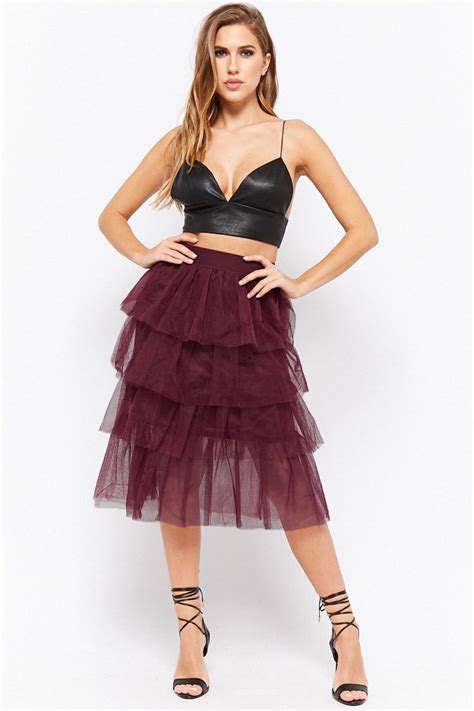 Tiered Tulle Midi Skirt Tulle Outfit Tiered Tulle Skirt Tulle Midi Skirt