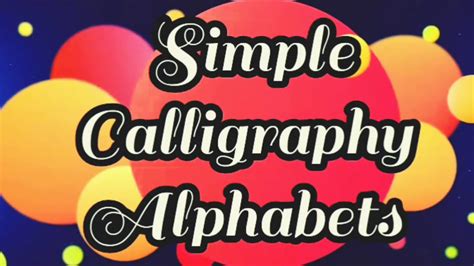 Simple Calligraphy Alphabets Lesson 3 YouTube