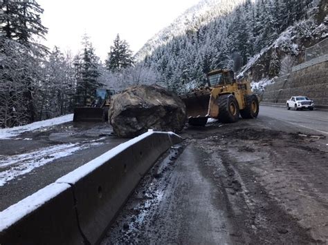 Trans Canada Highway Reopens After Massive Boulder Falls Near Hells Gate Bc News