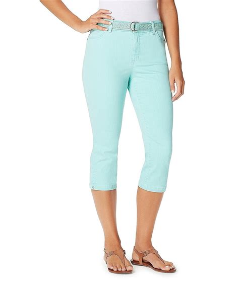 Bandolino Mandie Twill Capris With Piping Turquoise 12