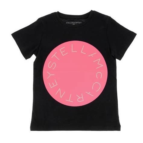 Stella Mccartney Outlet Short Sleeved T Shirt With Logo Print Black