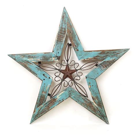 This wood star art is a combination of western meets girly, and goes with. Texas Star-Rustic Architectural Wood & Iron-Turquoise ...