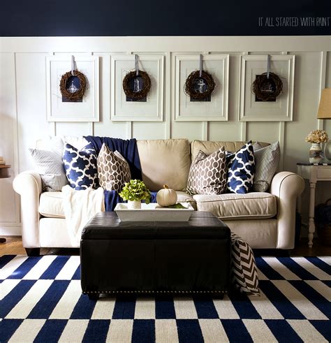 Navy living room ideas and photos. Navy Blue And Brown Living Room Ideas