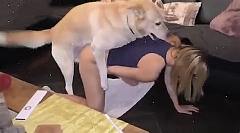 Gorgeous Blonde Slut Endures Her Dogs Big Dick In A Homemade Zoophilia