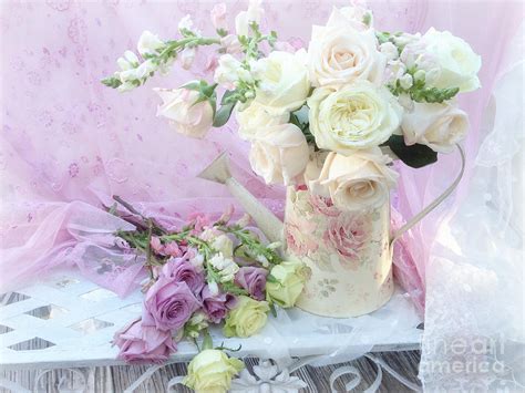 Dreamy Romantic Shabby Chic Spring Roses Spring Romantic Bouquet Of