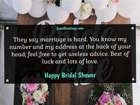 25 Sweet Bridal Shower Wishes And Messages Events Greetings