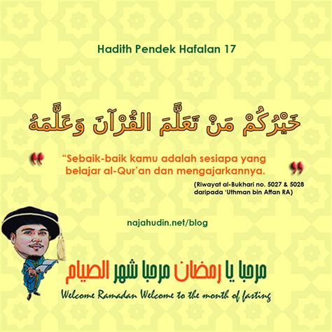 Hadith Umat Al Quran Terbaik Dr Najahudin Blog