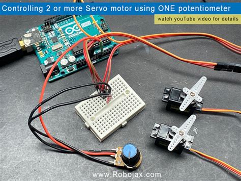 How To Control Multiple Servo Motors Using One Potentiometer With Arduino Robojax