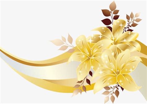 Golden Flower Vector Clipart 10 Free Cliparts Download Images On