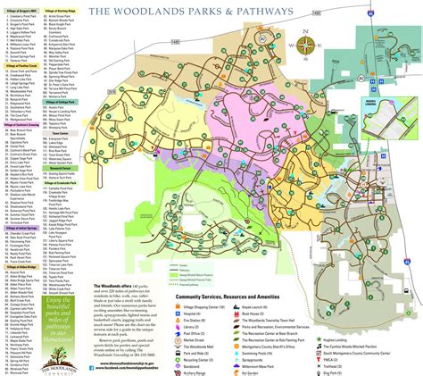 Map Of All The Parks And Trails In The Woodlands Tx