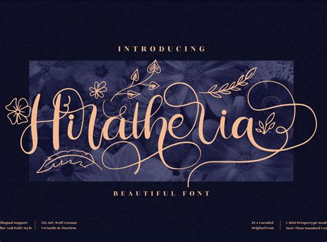 Hiratheria Beautiful Script Font By Perspectype Studio On Dribbble