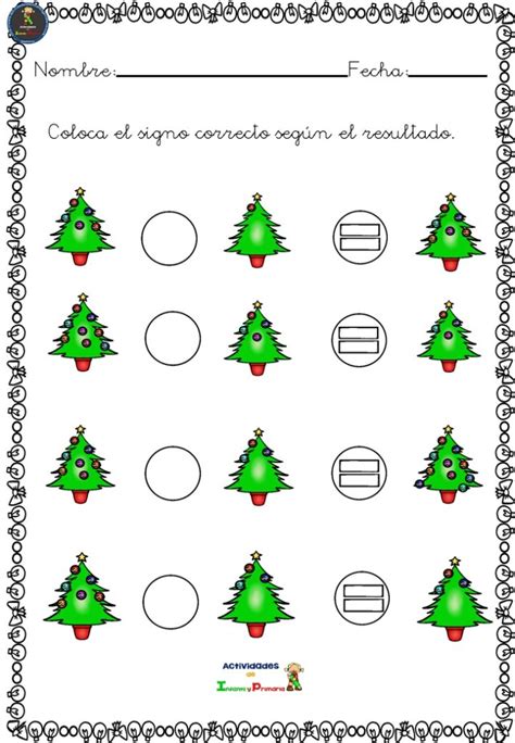 Fichas Matemáticas De Navidad Sumas Y Restas Imagenes Educativas