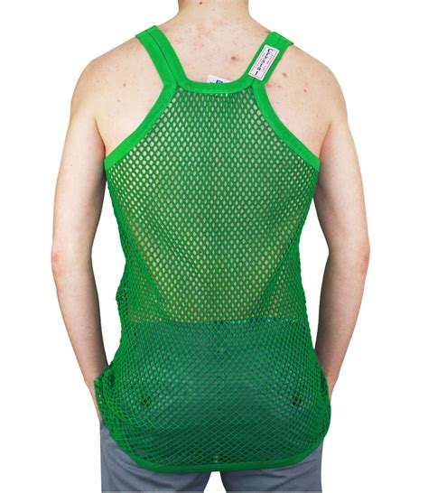 Mens String Mesh Vest Slim Fit 100 Cotton Fish Net Fitted Tank Tops