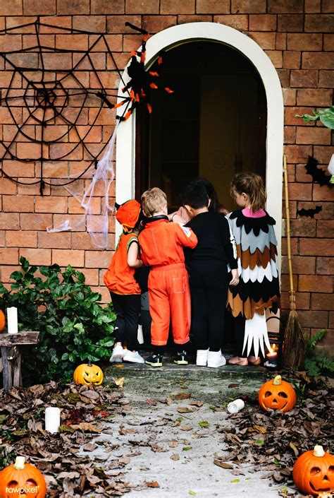 Download Premium Image Of Little Children Trick Or Treating On