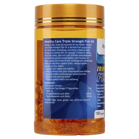 Omega 3 healthy care fish oil 1000mg + krill oil 400 capsules. Buy Healthy Care Triple Strength Fish Oil 150 Capsules ...