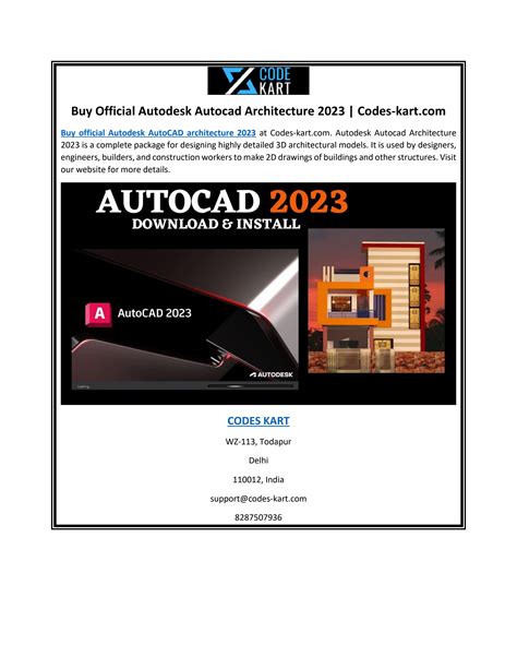 Buy Official Autodesk Autocad Architecture 2023 Codes By
