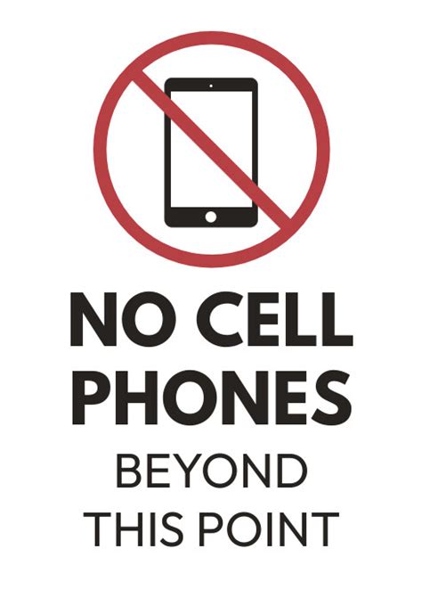 No Cell Phones Beyond This Point Sign Template Postermywall