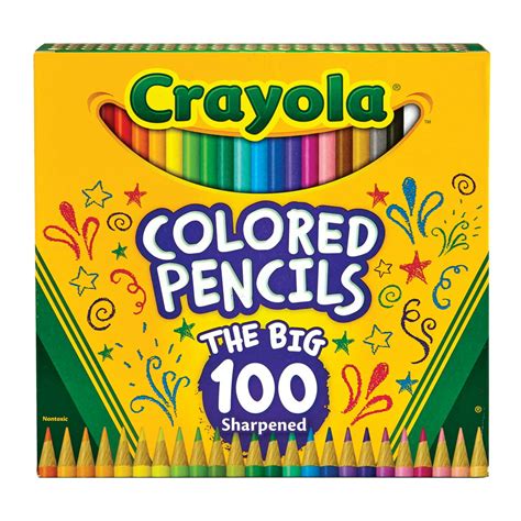 Crayola Colored Pencil Set Child Assorted Colors 100 Count Walmart