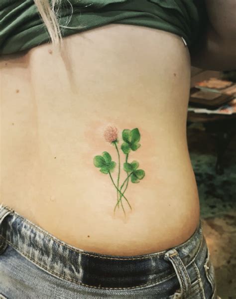 Clump Of Four Leaf Clovers Tattoo Watercolor Tattoo Tattoo