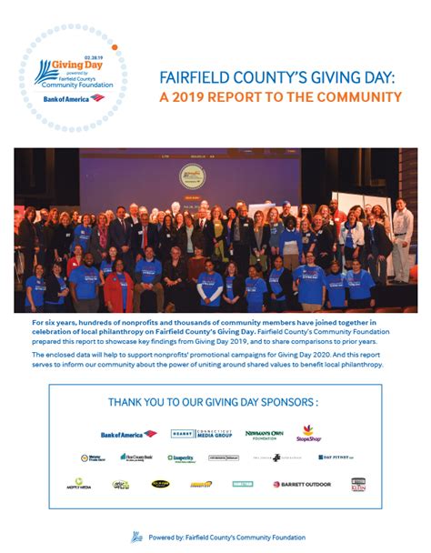 Fairfield Countys Giving Day A 2019 Report To The Community