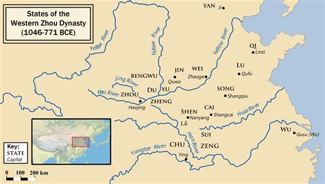 Map Of Western Zhou Illustration Ancient History Encyclopedia
