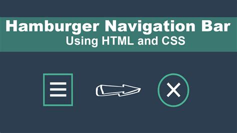 Creating Hamburger Navigation Bar Using Html And Css Part Coding Is Love