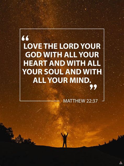 Matthew 2237 Poster Love God With All Your Heart Bible Verse Quote