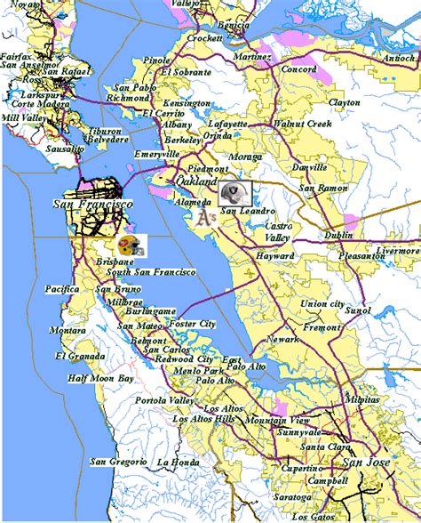 Map Of San Francisco California Bay Area