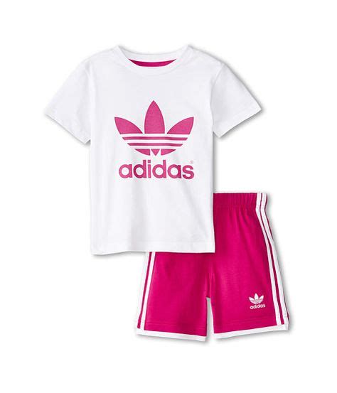 Adidas Originals Kids Trefoil Teeshort Set Infanttoddler Whitebold