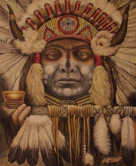 Original Fine Art Native American Oil Painting By Igor Volosnikov