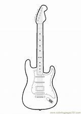 Guitar Gitaar Coloringpages101 sketch template