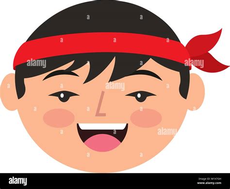 Cartoon Face Cartoon Happy Chinese Man Stock Vector Image And Art Alamy
