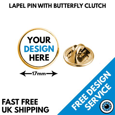Round Custom Lapel Pins Free Fast Uk Shipping Personalised