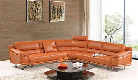 High Class Sectional Upholstered In Real Leather San Antonio Texas Esf 533