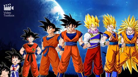Dragón Ball Z Todas Las Transformaciones De Goku Cover Opening