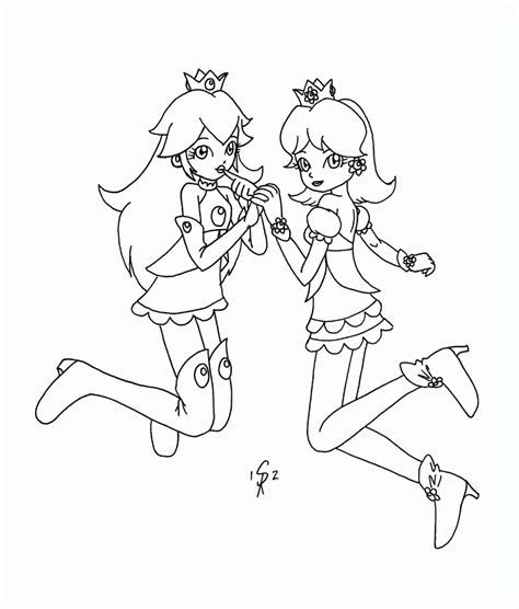 In return she promises to help him save when rosalina uses the peach parasol for a glider, it becomes turquoise to match her color scheme. Rosalina Peach And Daisy Coloring Pages - Coloring Home