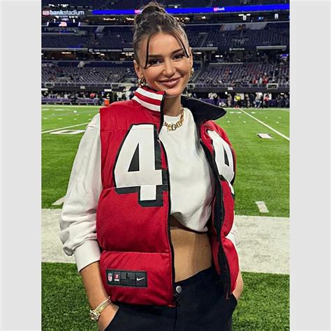 Kristin Juszczyk 49ers Puffer Vest Jacketpop