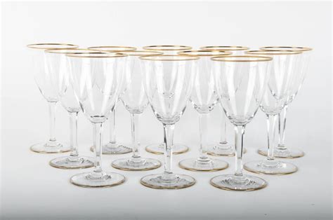 Vintage Baccarat Crystal Set Of 12 Wine Or Water Glasses At 1stdibs