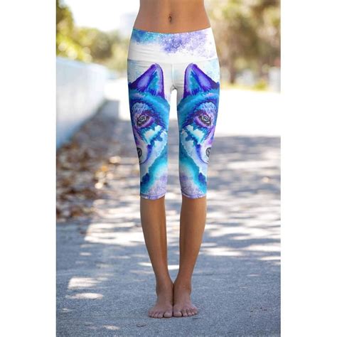 Dance With The Wolves Ellie Performance Yoga Capri Leggings Women