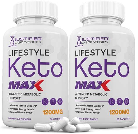 2 Pack Lifestyle Keto Max 1200mg Pills Includes Apple Cider Vinegar Gobhb Strong