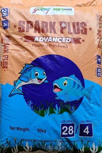 Godrej Spark Plus Floating Fish Feed Packaging Type Bag Packaging